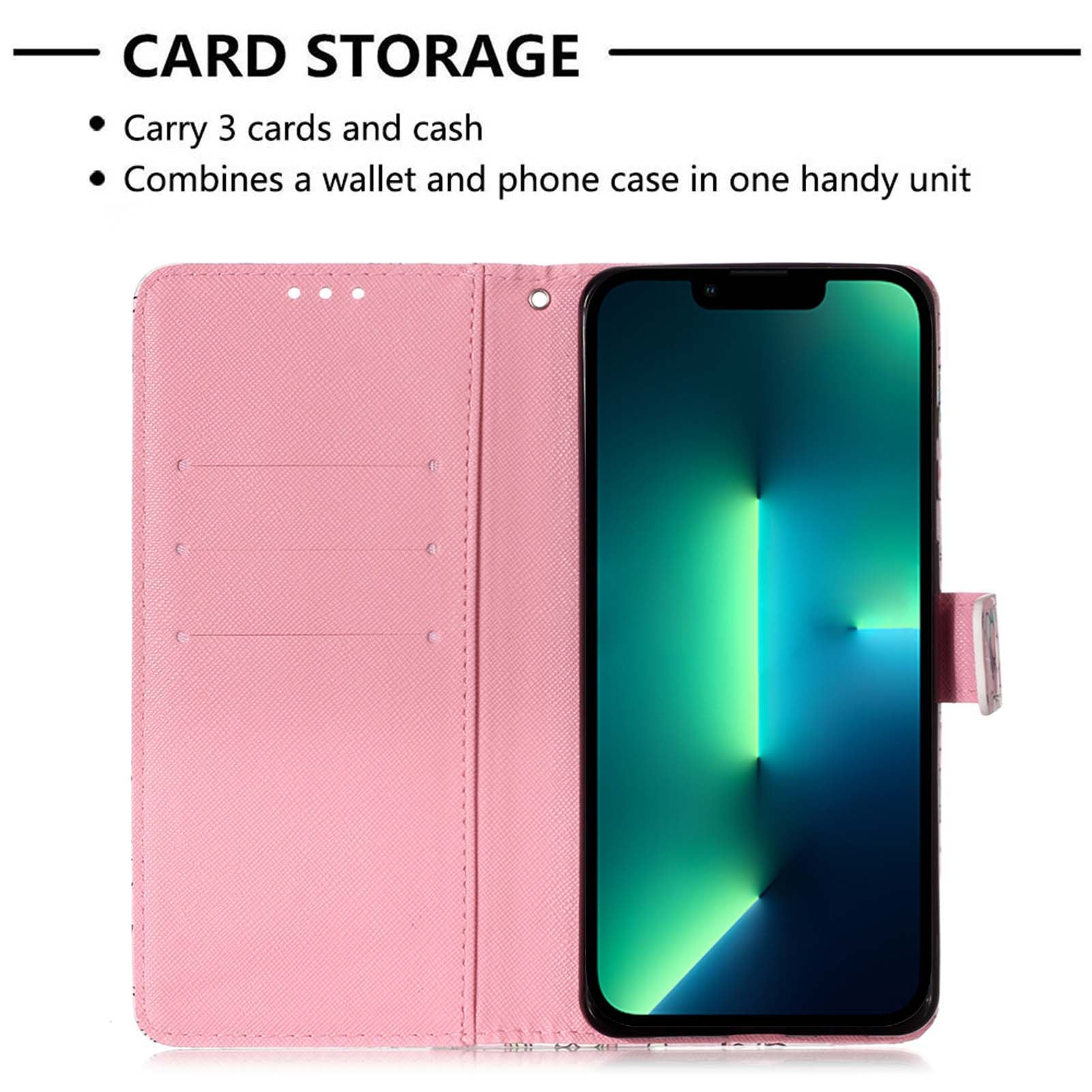 YB Pattern Printing Leather Series-2 for iPhone 15 Pro Max Wallet Phone Case 3D Pattern Printed Stand Cover - Rose Butterflies YB Pattern Printing Leather Series-2 for iPhone 15 Pro Max Wallet Phone Case 3D Pattern Printed Stand Cover - Rose Butterflies